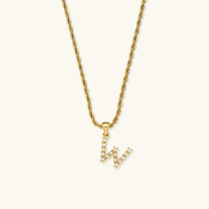 Collier en Perles avec Lettre Initiale Élodie