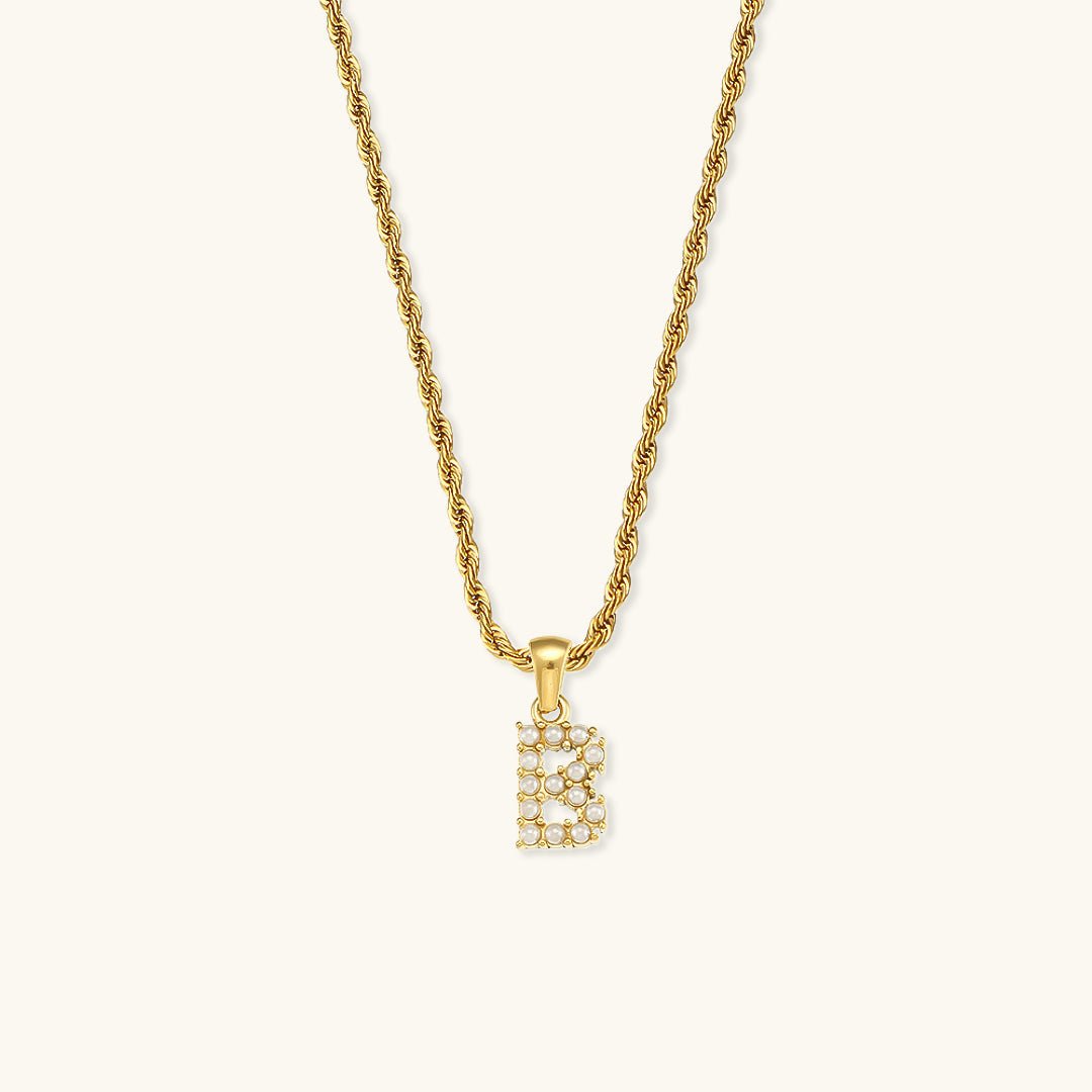 Collier en perles avec lettre initiale Élodie
