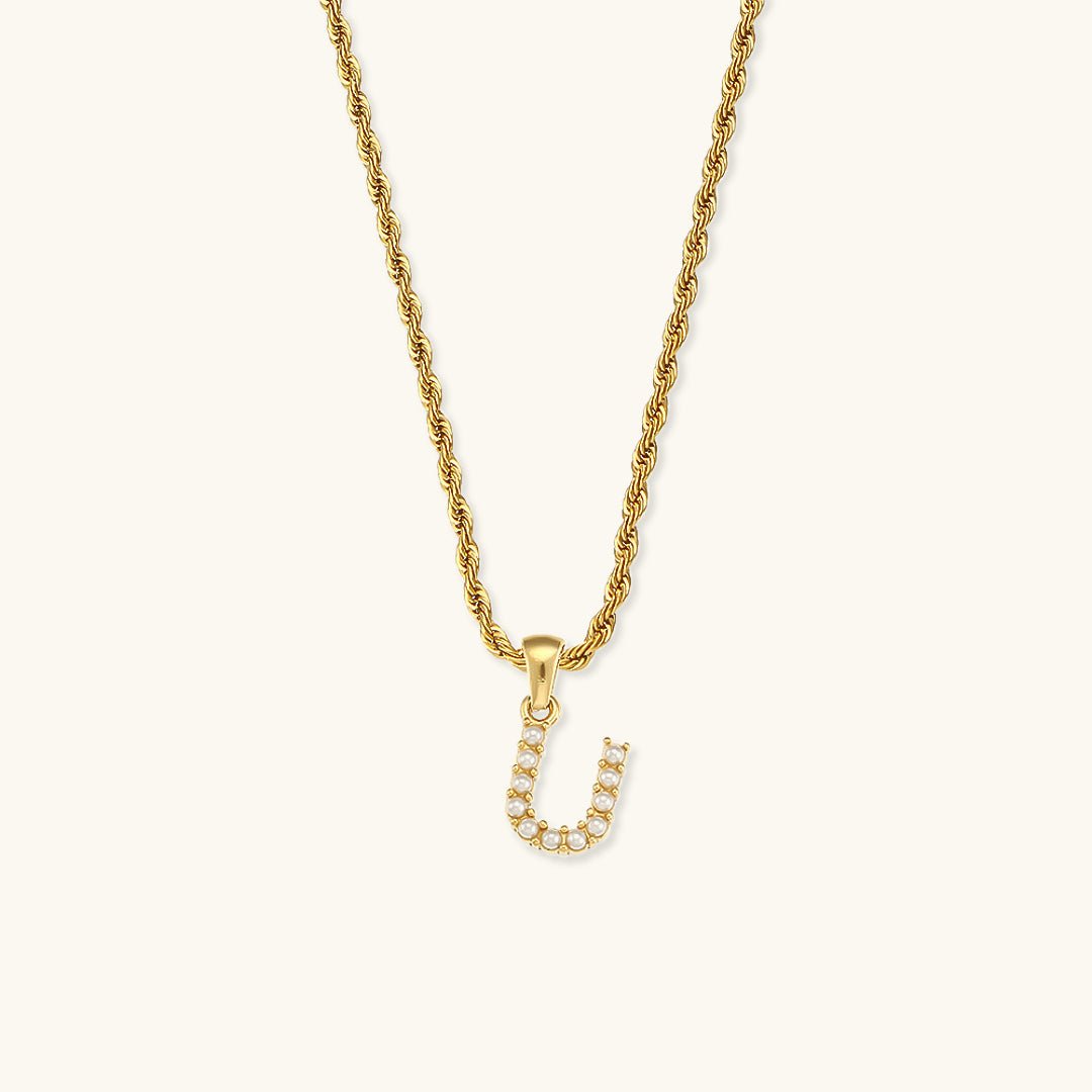 Collier en perles avec lettre initiale Élodie