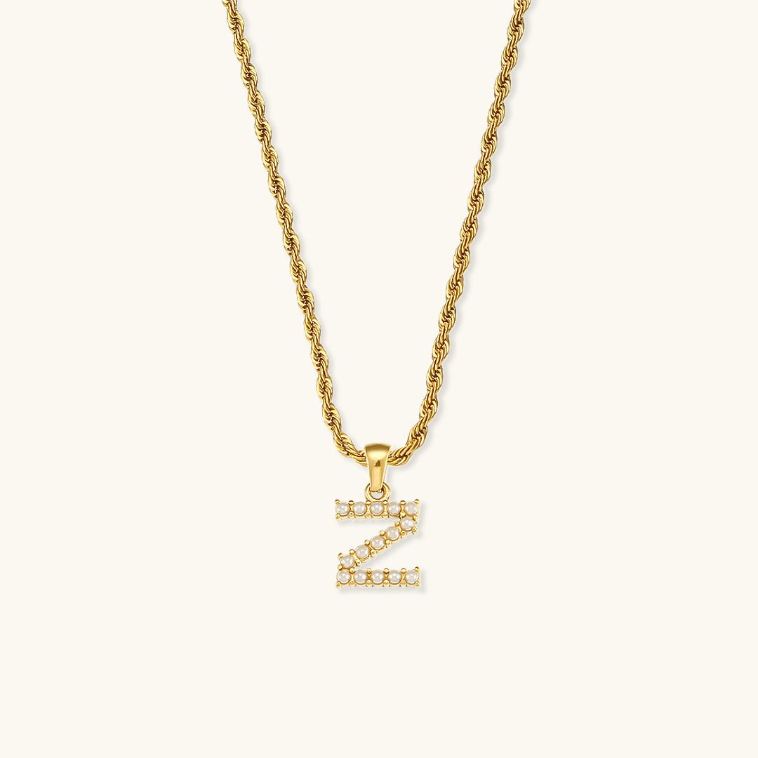 Collier en perles avec lettre initiale Élodie