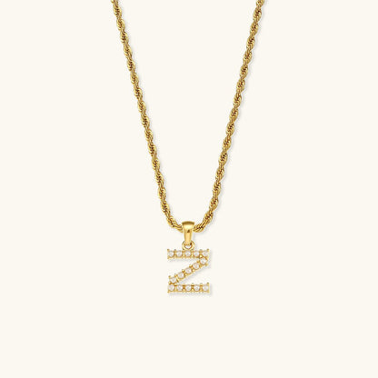 Collier en perles avec lettre initiale Élodie