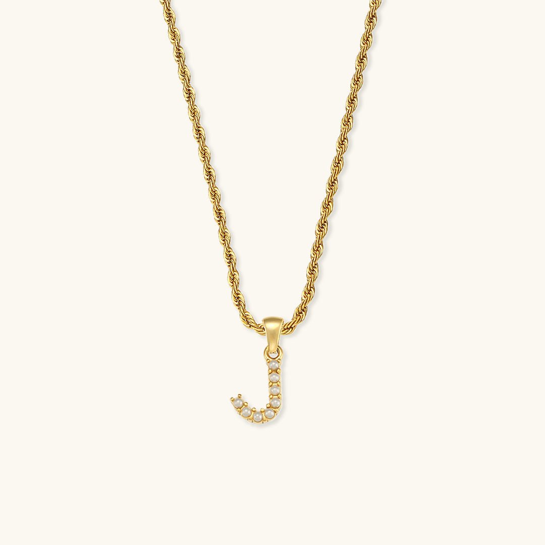 Collier en perles avec lettre initiale Élodie