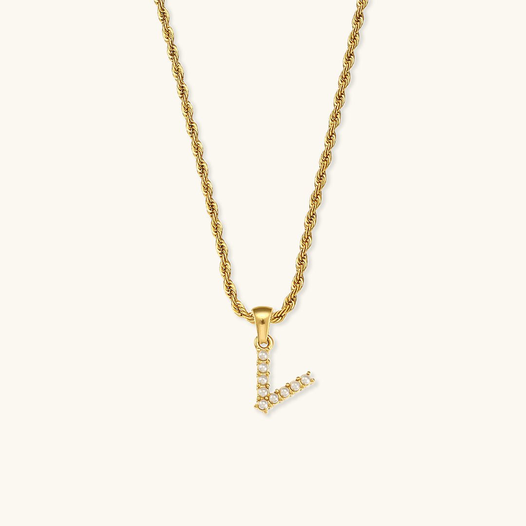 Collier en perles avec lettre initiale Élodie
