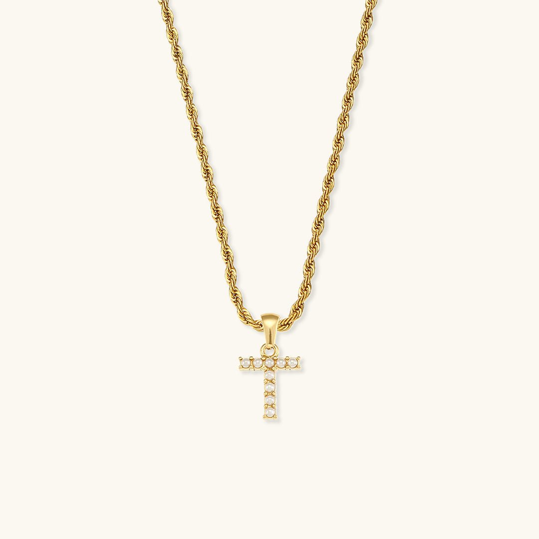 Collier en perles avec lettre initiale Élodie