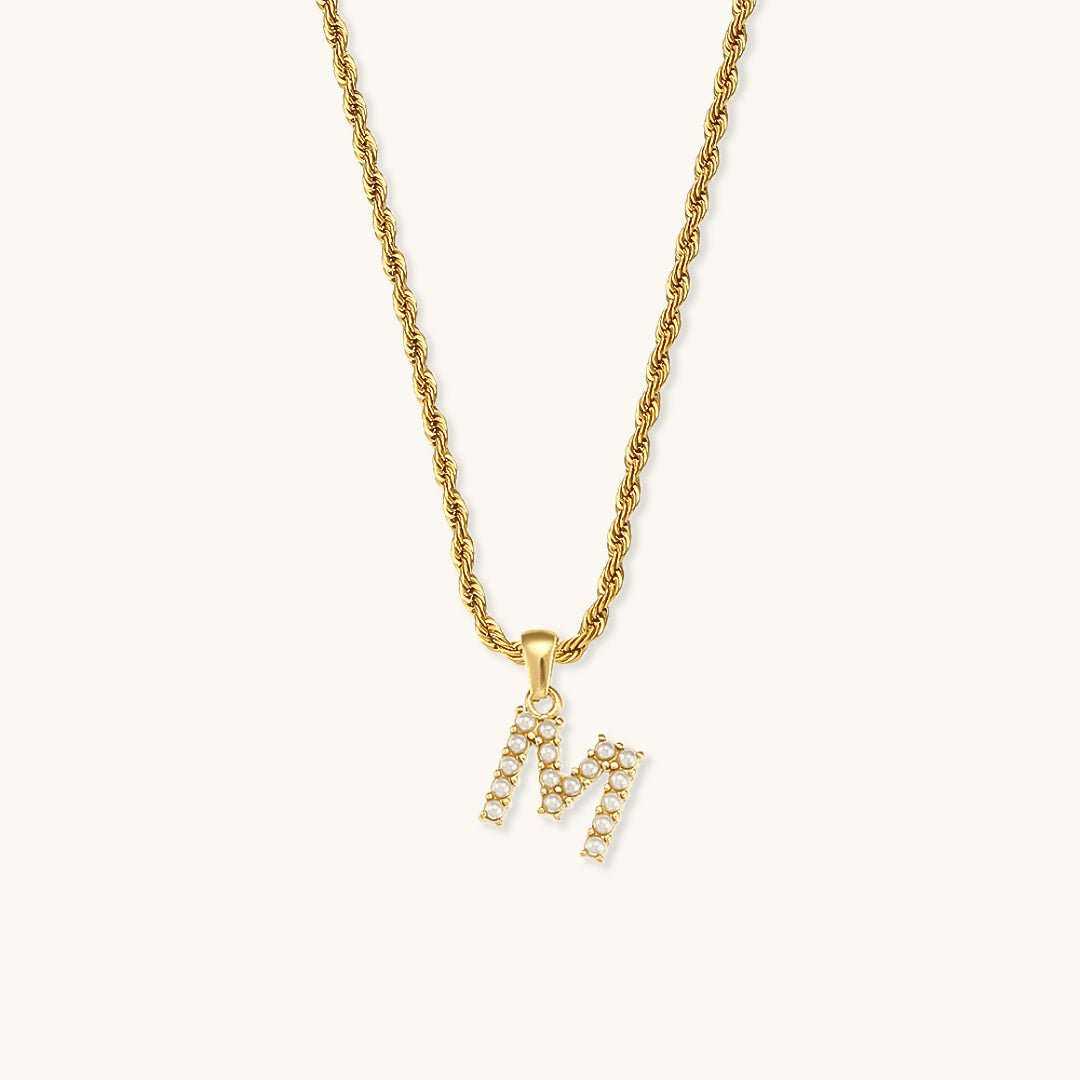 Collier en perles avec lettre initiale Élodie