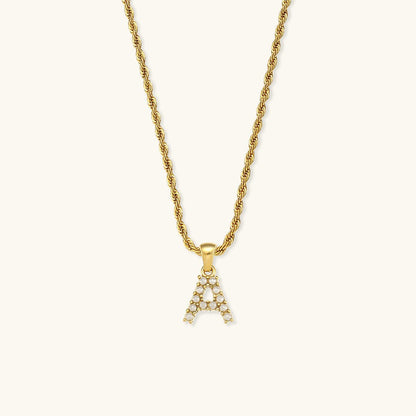 Collier en Perles avec Lettre Initiale Élodie