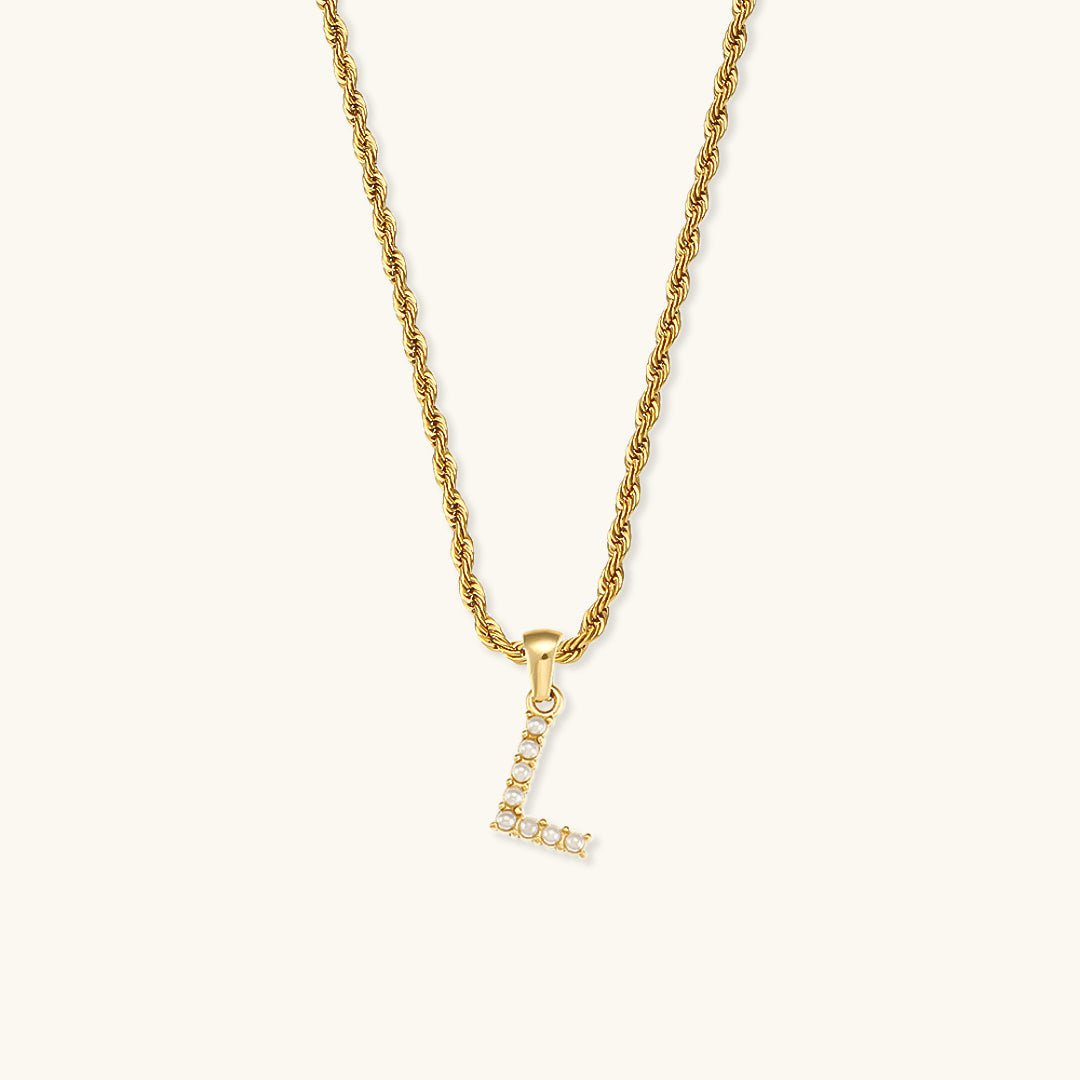 Collier en perles avec lettre initiale Élodie