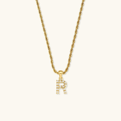 Collier en Perles avec Lettre Initiale Élodie