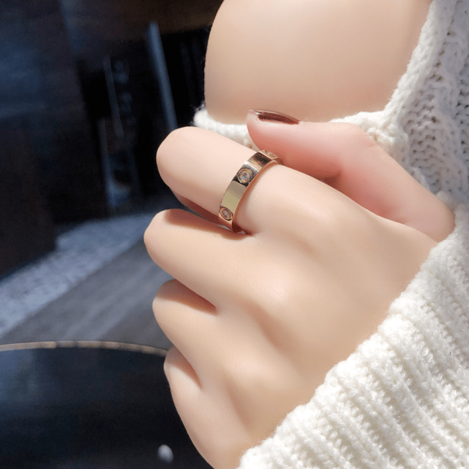 Éternité | Bague – Or avec zircones