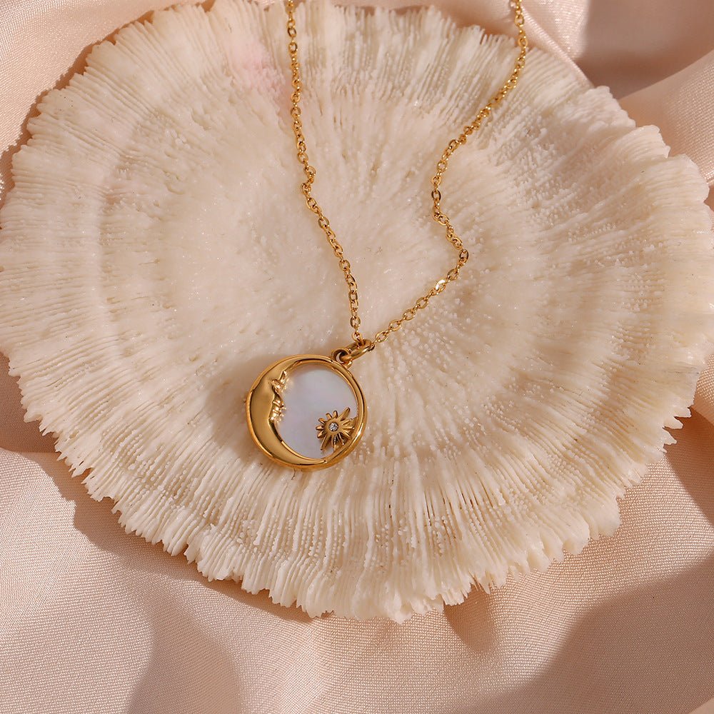 Collier Evangeline en Or Lunaire