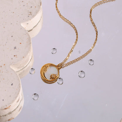 Collier Evangeline en Or Lunaire