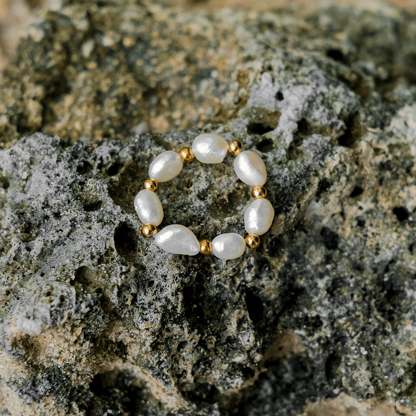 Bague en Perles des Fidji