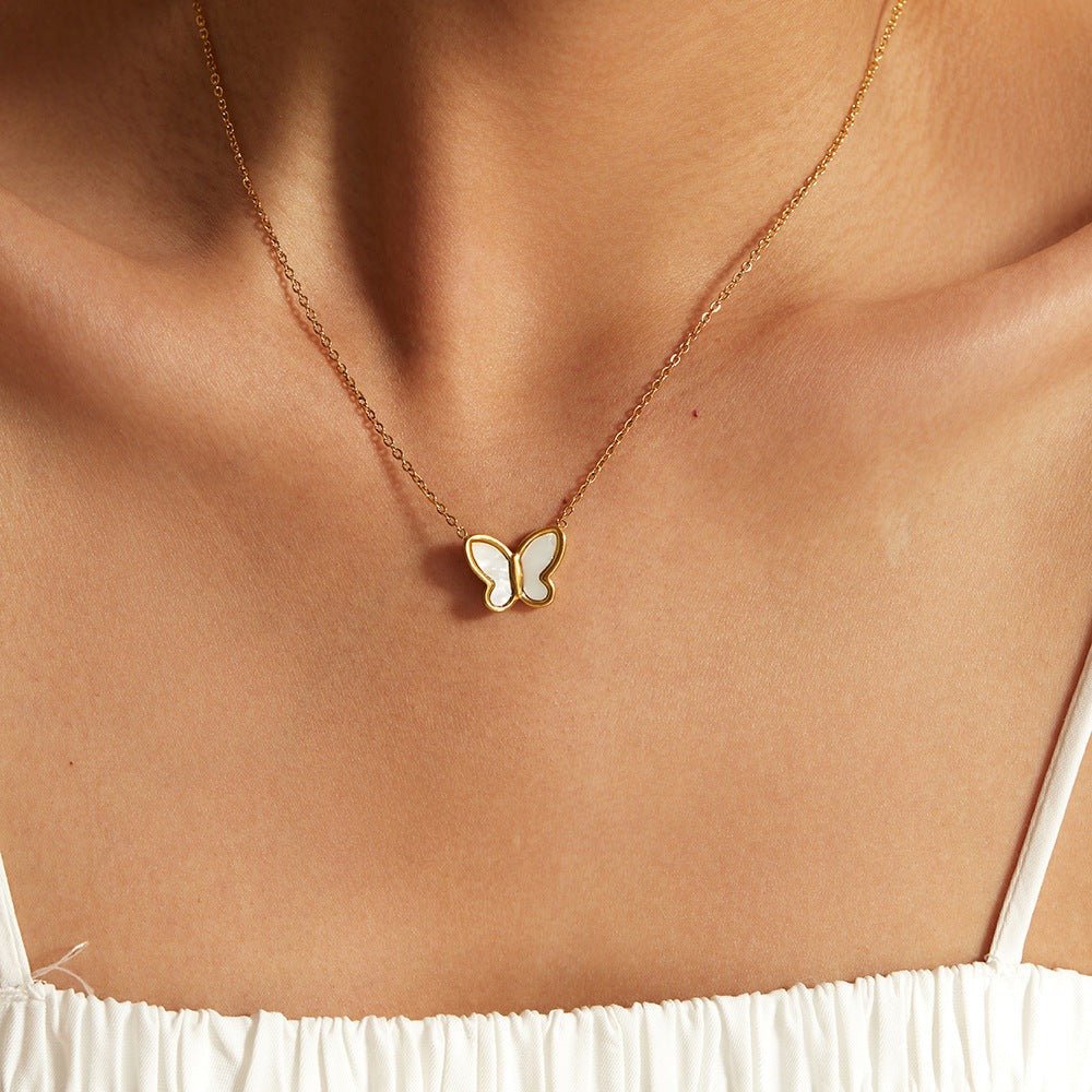 Collier en Nacre Flutterby