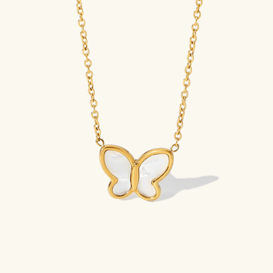 Collier en Nacre Flutterby