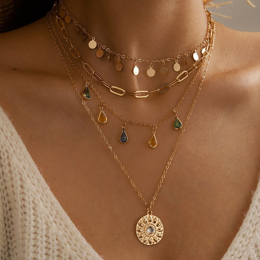 Pour Elle | Collier En Cristal Multi-Couches