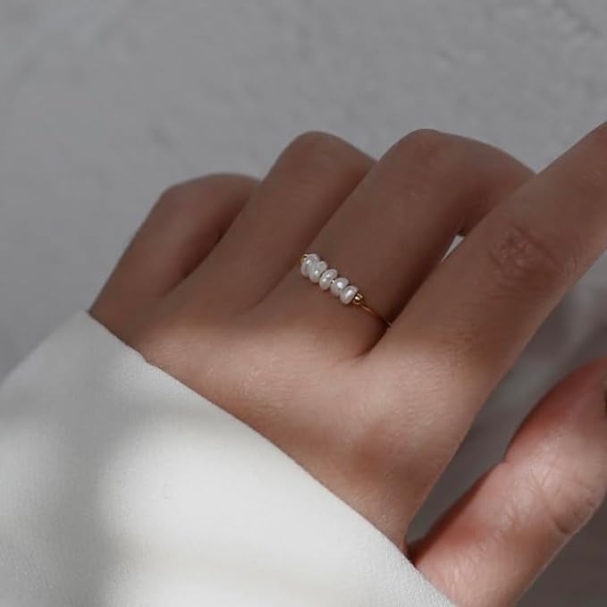 Bague en Perles d'Eau Douce Magnolia en Or