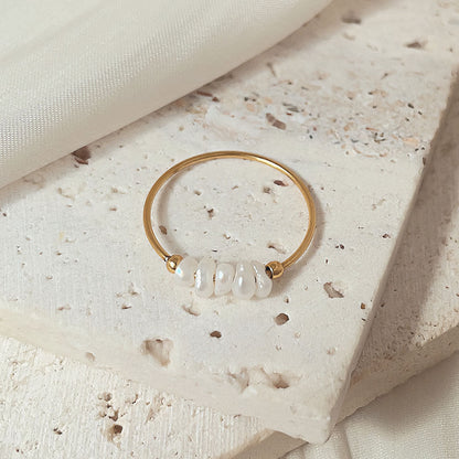 Bague en Perles d'Eau Douce Magnolia en Or