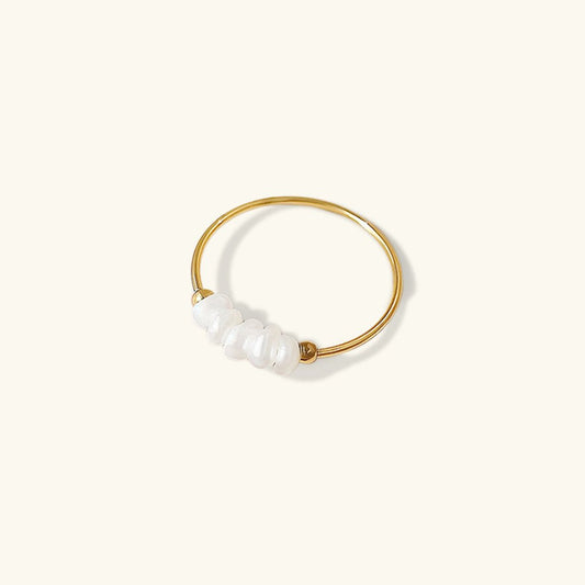 Bague en Perles d'Eau Douce Magnolia en Or