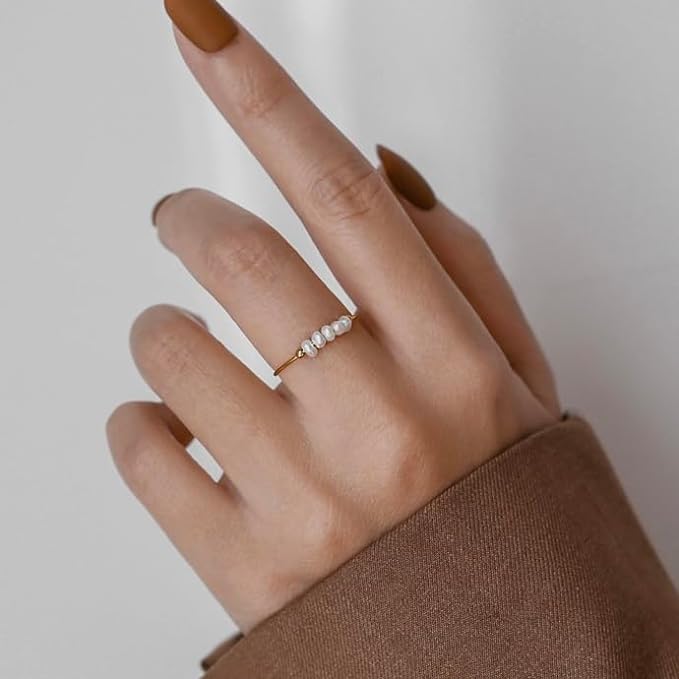 Bague en Perles d'Eau Douce Magnolia en Or