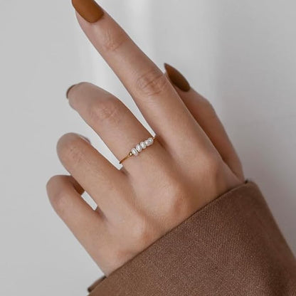 Bague en Perles d'Eau Douce Magnolia en Or