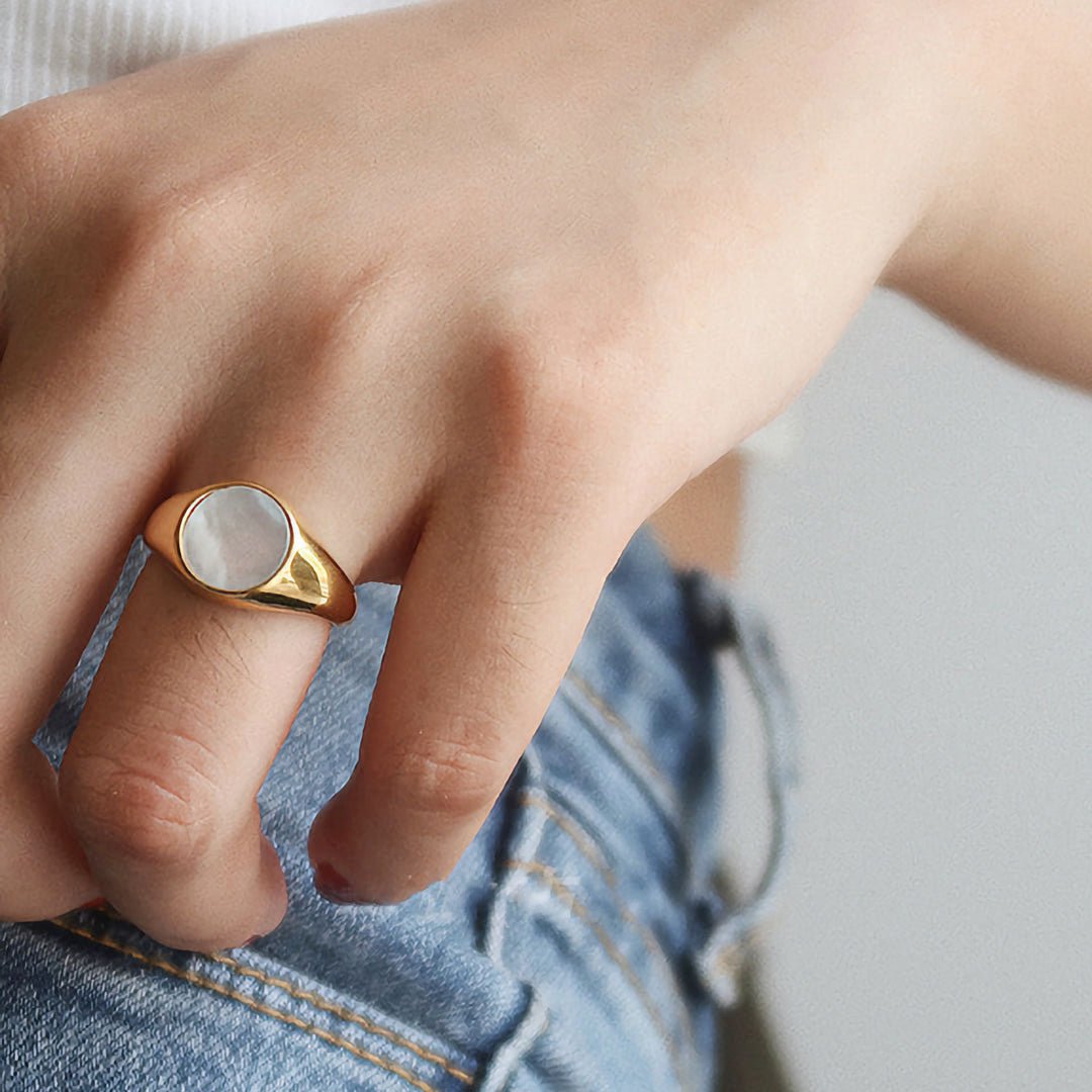 Bague en Or avec Nacre