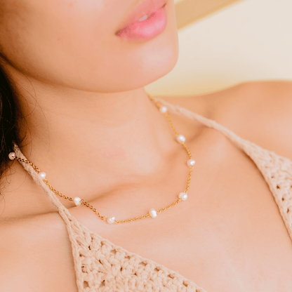 Collier en Perles Dorées Nora