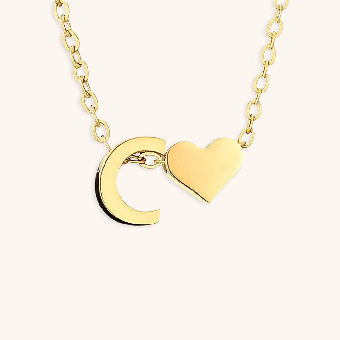 Collier En Or Avec Lettre Initiale Ria
