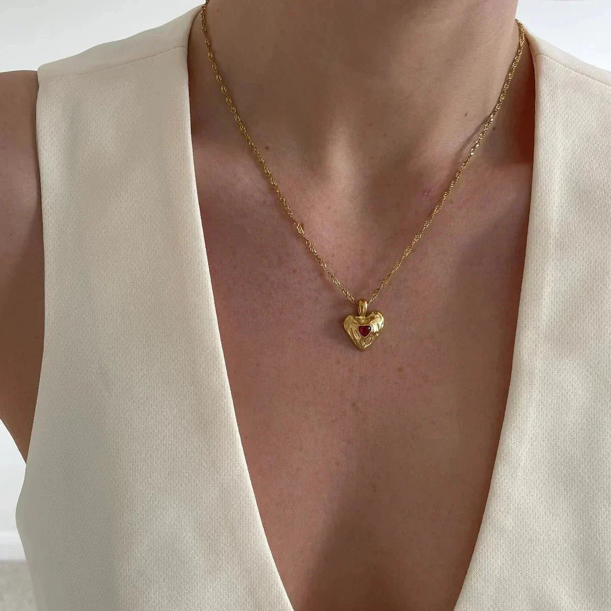 Collier en Or Vesper avec Cœur