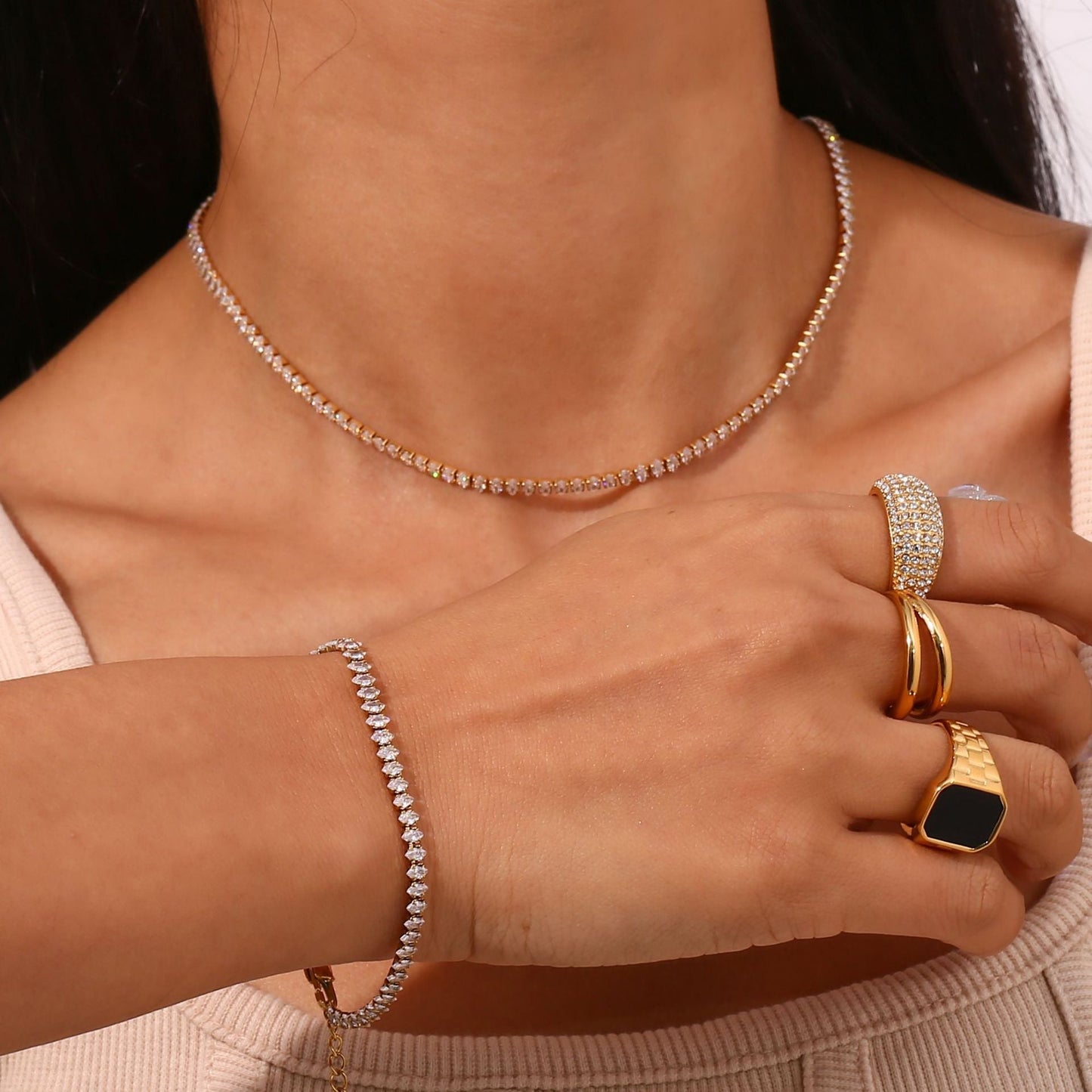 Collier De Tennis En Diamant Wisteria