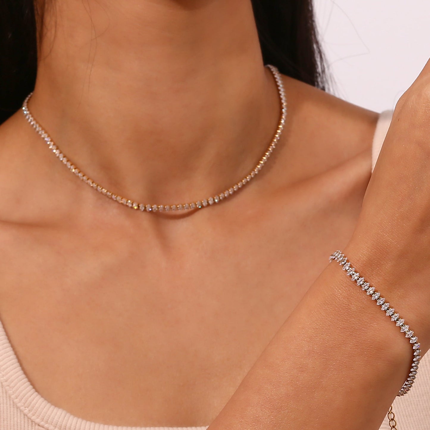 Collier De Tennis En Diamant Wisteria